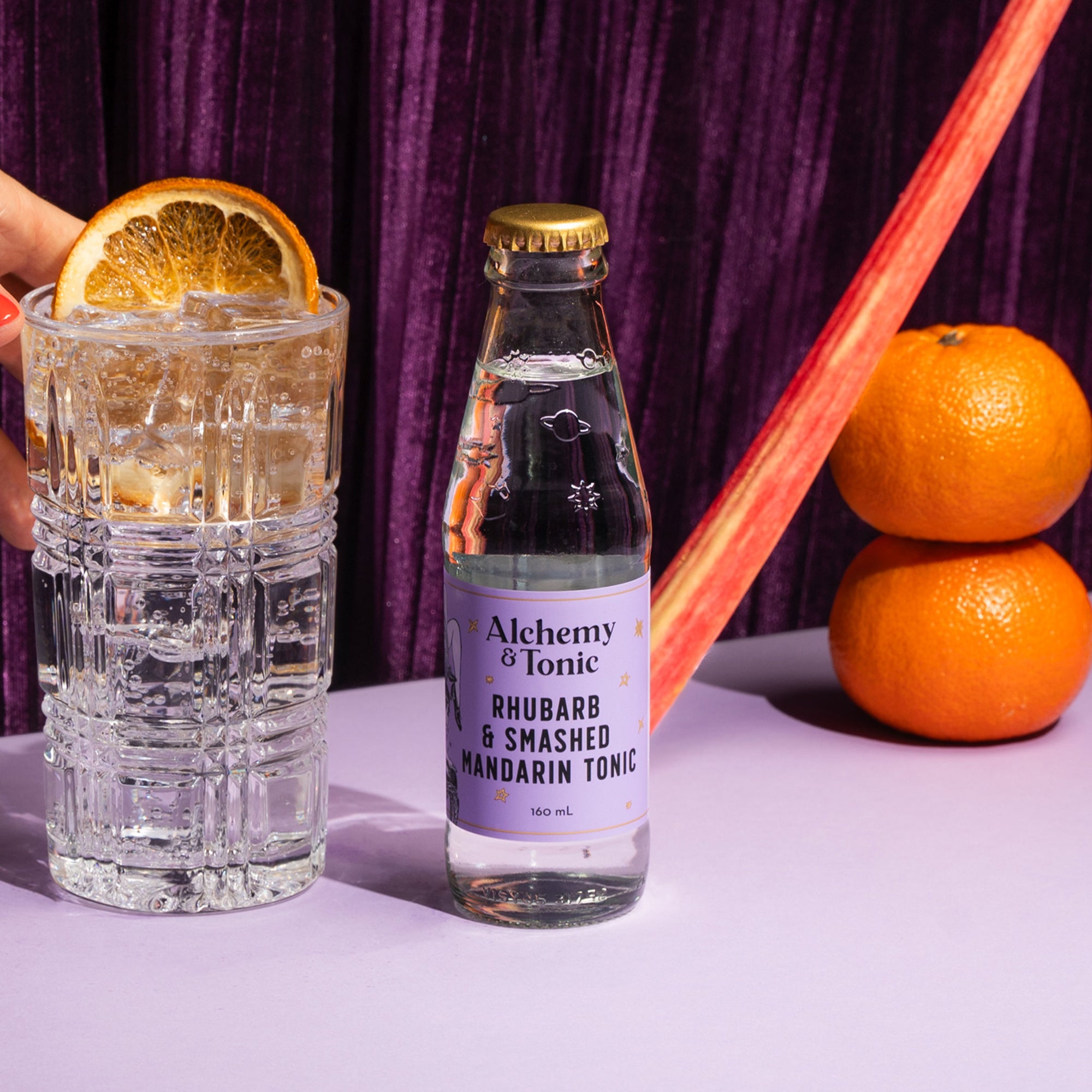 Rhubarb & Smashed Mandarin Tonic - 160mL