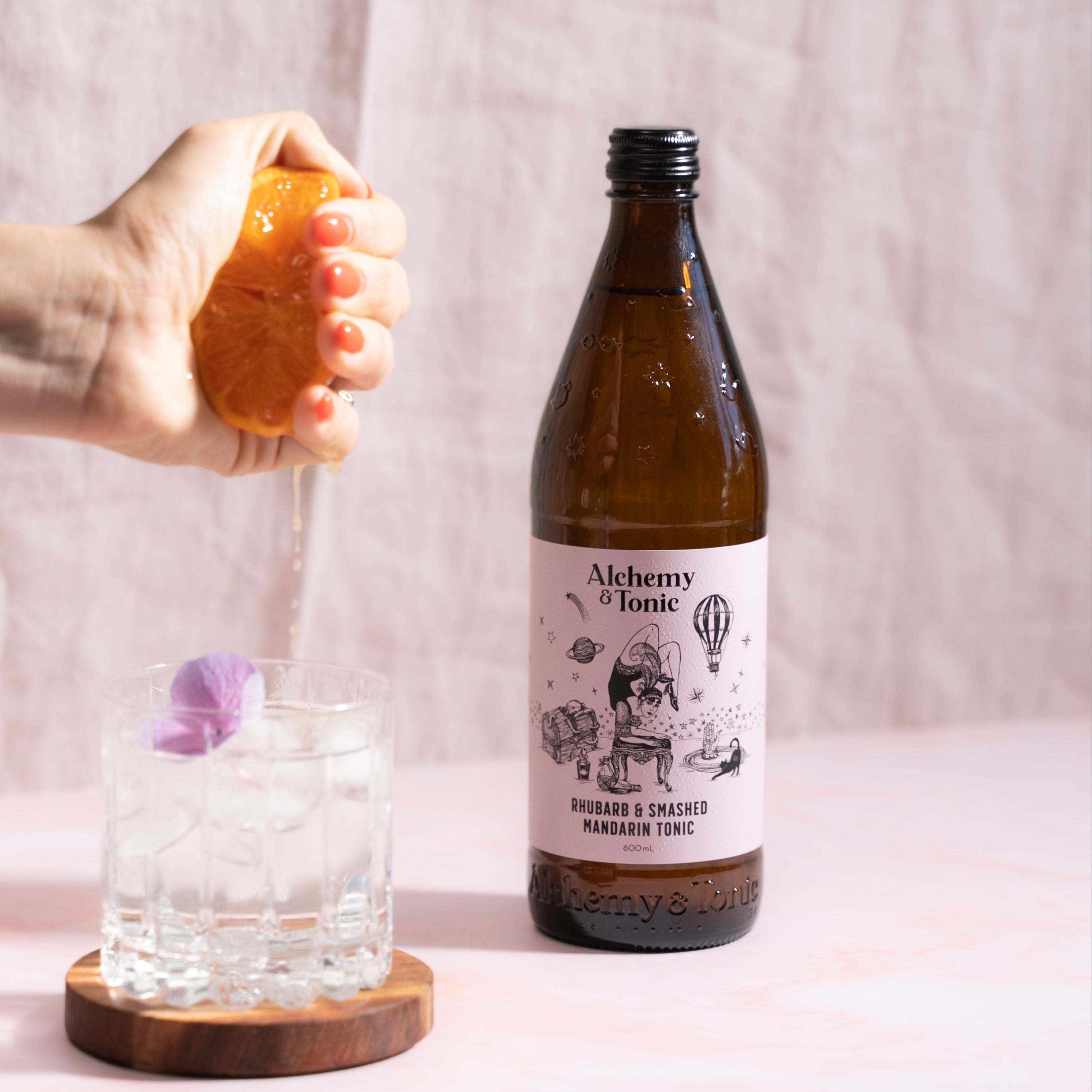 Rhubarb & Smashed Mandarin Tonic - 600mL